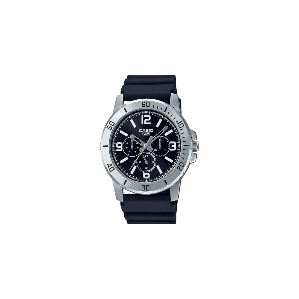 Casio Standard Quartz Men s Watch MTP-VD300 Series Black Urethane Band 100m Water Resistant