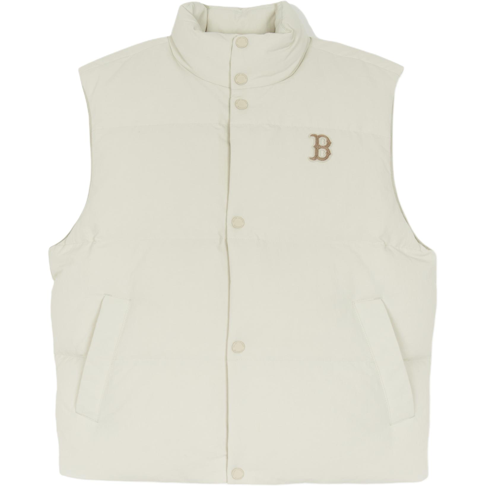 MLB Down Vests Unisex Cream Stand Collar Moderate Other 3ADVV0156-43CRD XL