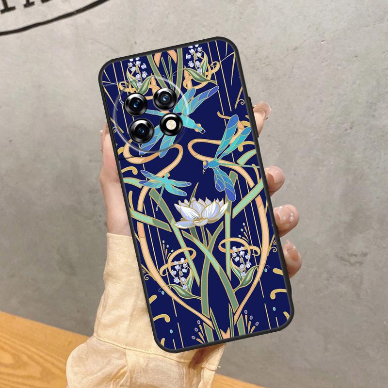 Dragonfly Pattern Case For OnePlus 8 9 10 Pro 15 15R 13 R 12 11 13T 10T 8T Nord CE 5 2 3 4 Lite N20 N30 Cover
