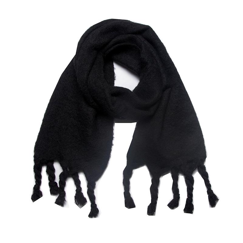 Fashion Solid  Women Scarf Winter Hijabs Tassel Imitation Cashmere Scarve Wrap Shawl Pashmina Foulard Femme Bufanda Echarpe