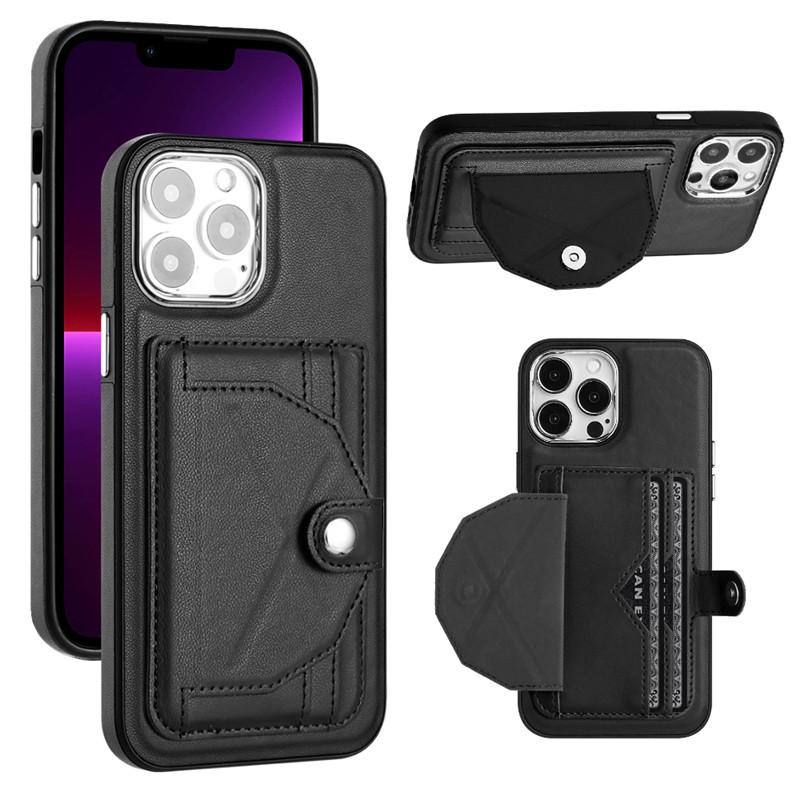 Retor Leather Wallet Card Slot Telefonveske for iPhone 15 Ultra 14 Plus 13 12 11 for Samsung Galaxy S23 S22 S21 FE A54 A34 A14 A53 A13 Flip Stand Cover