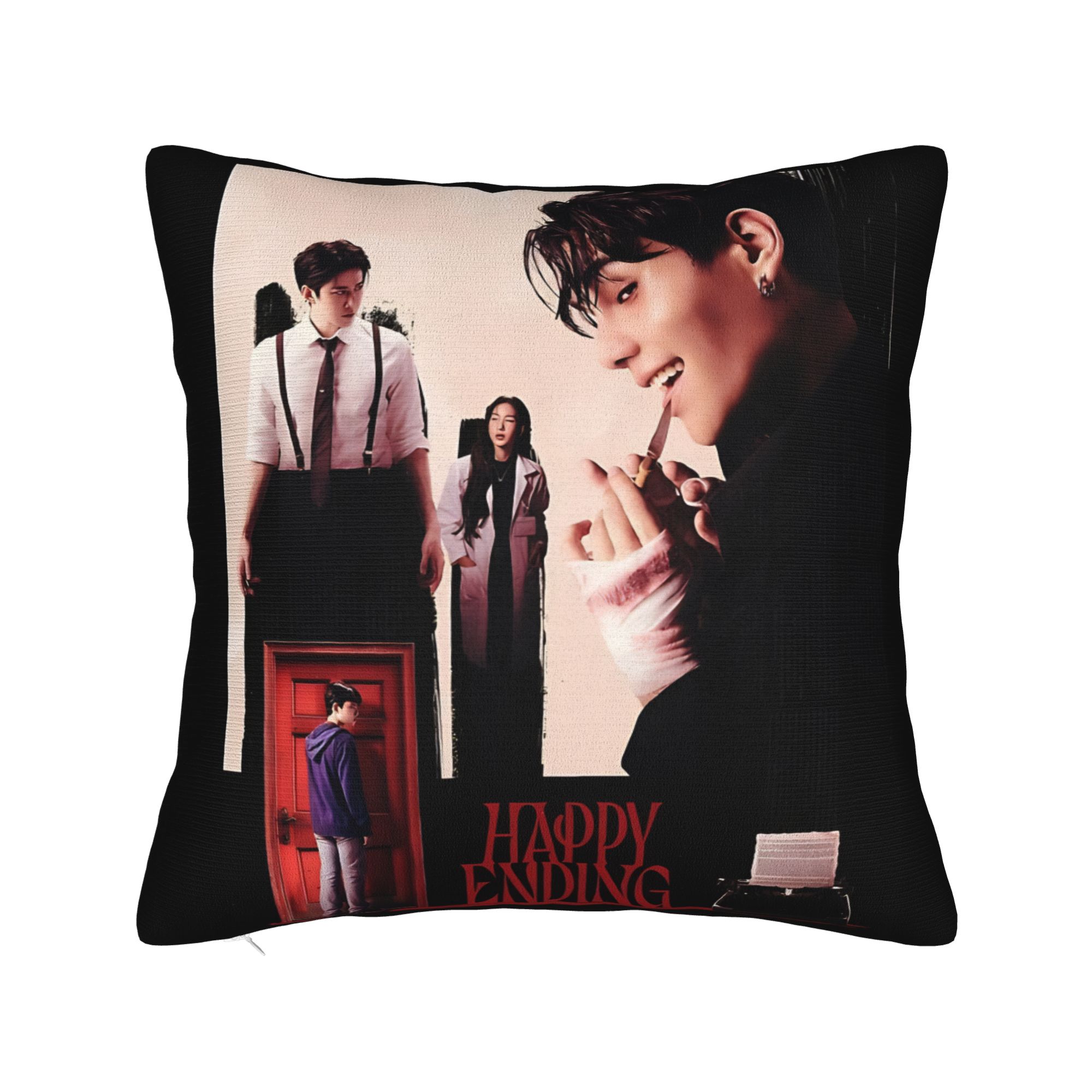 Тайский актер Джефф Сатур Наволочка Полиэстер Чехол для подушки Декоративный Чехол для декоративной подушки Дом На молнии 45X45см 30x30cm 12x12in