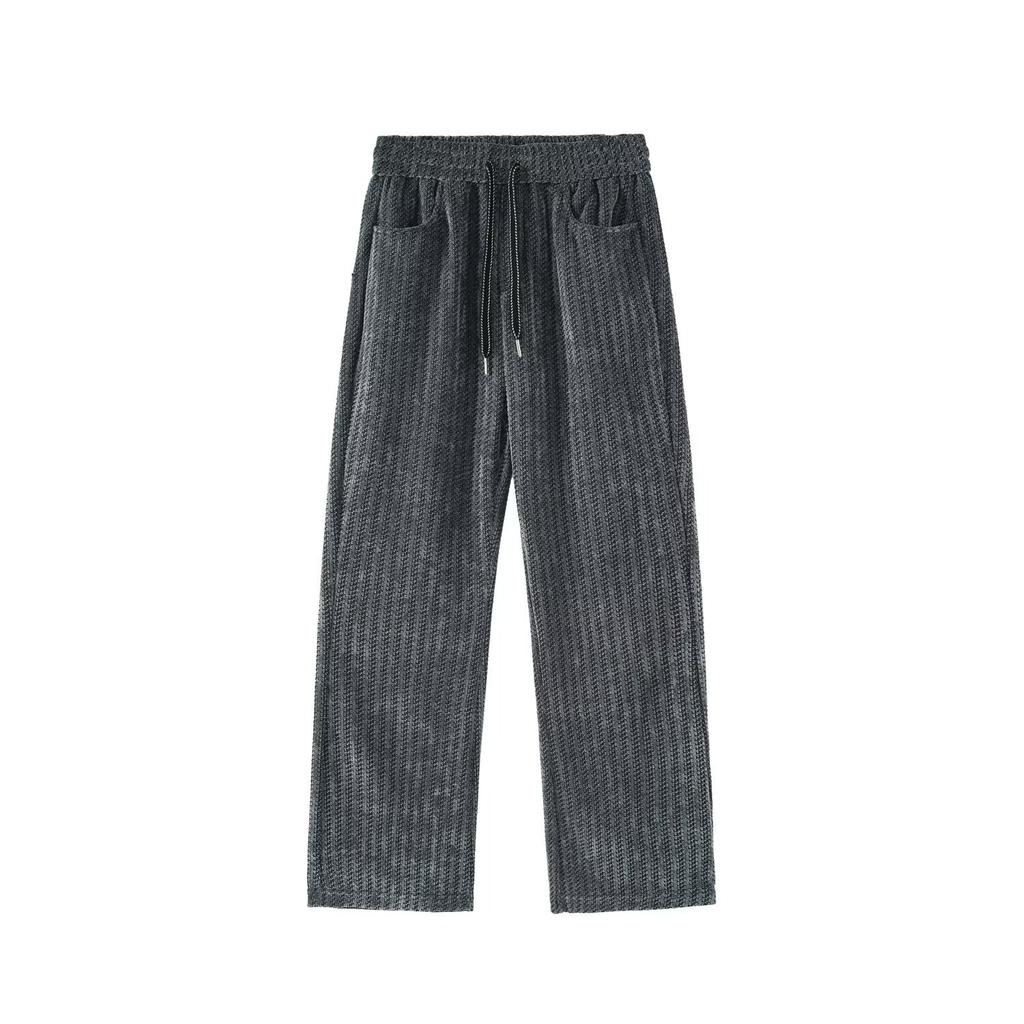 Striped guard pants men's spring and autumn teen new loose straight men's casual pants