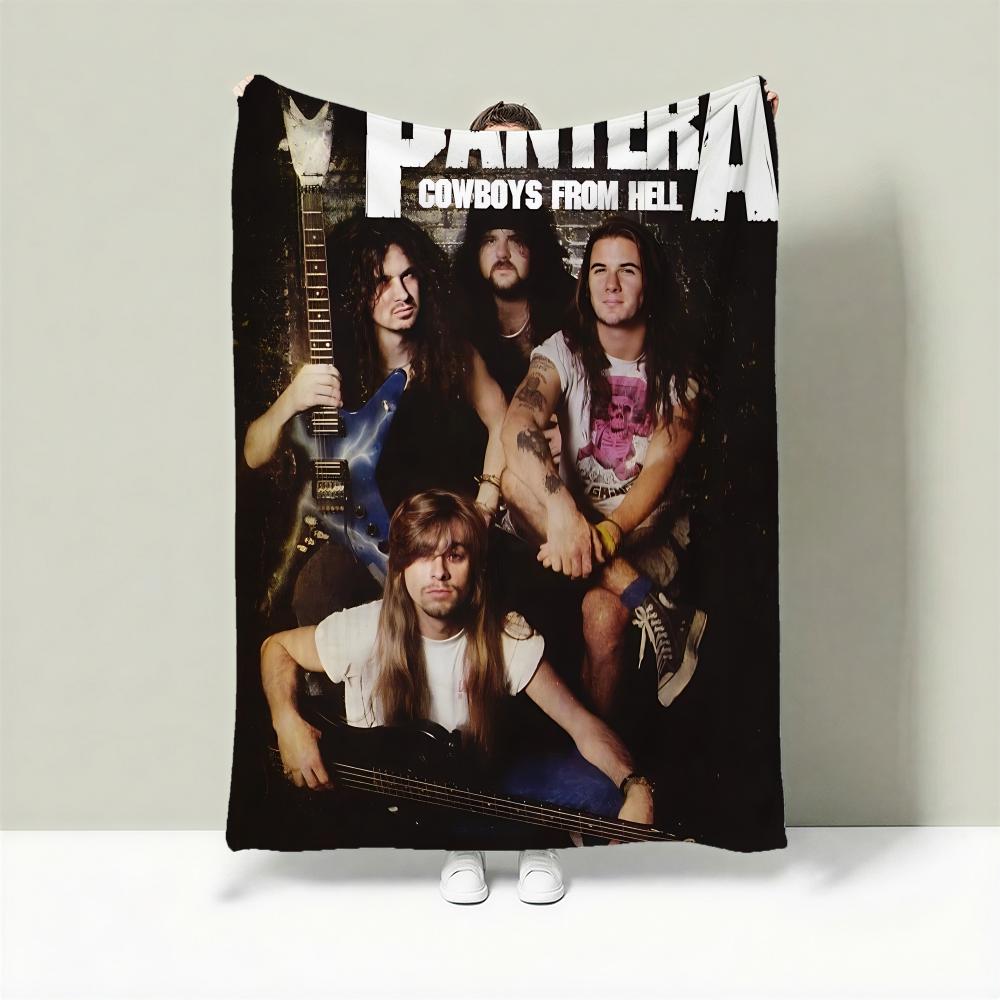 Band P-Pantera Throw Lightweight 240g Flannel Blanket Soft Skin-friendly for Summer Cooling 75X95CM