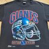 T-shirt noir classique Casque New York Giants Années 90 Hommes Femmes S-5XL