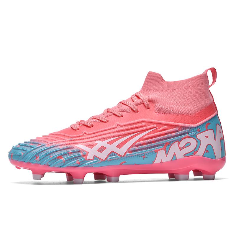 Unisex Football Boots High-top Rubber Tie High Elastic Socks Training Artificial Grassland Outdoor Sports Training Football Shoes