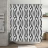 Large Size Waterproof Shower Curtain with European Style Black and White Stripes Designed for Bathroom Decor