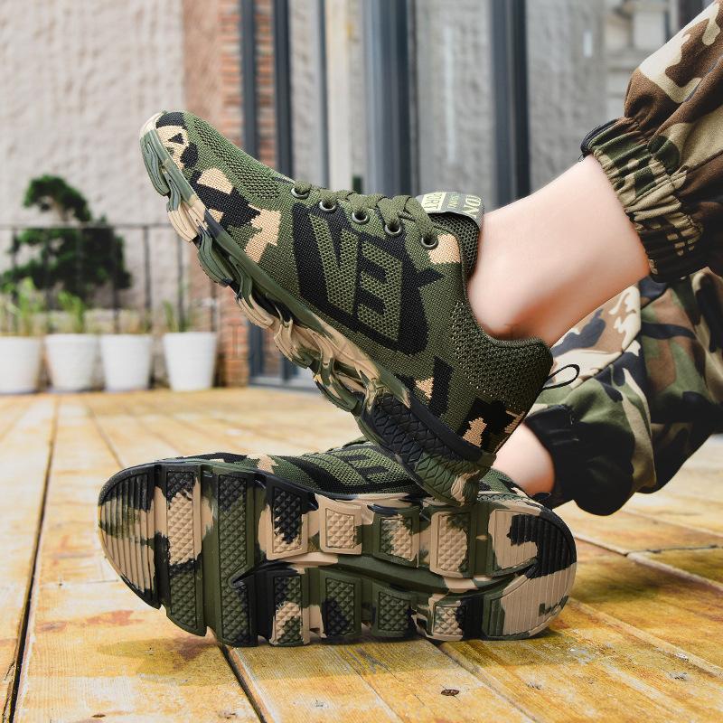 Camouflage Sneakers Man Military Shoes Women Sport Shoes Tenis Shoes Army Shoes Trekking Shoes Couple Outdoor Hiking Casual Shoe