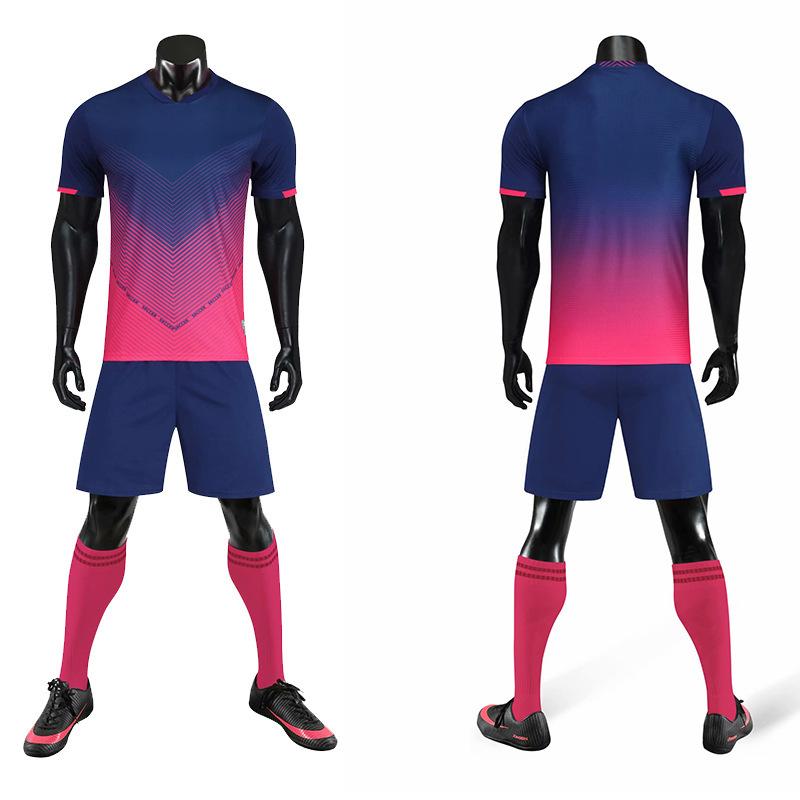 Soccer Uniform Set Summer Training Team Uniform Adult Children Gradient Jersey Breathable Sweat Absorbable Jersey