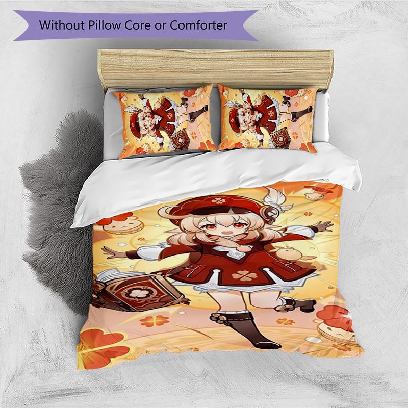 Klee 3pcs Bedding Set Duvet Cover Closure Includes 1 Duvet Cover & 2 Pillowcases for All Seasons Bedroom Home Dorm Decor