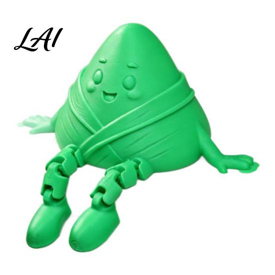 Kawaii Festival Decoration 3D Printed Zongzi Fidget Toy Cute Dragon Boat Dumpling Figurine Squeeze Stress Ball Alternative Relief Desk Decor