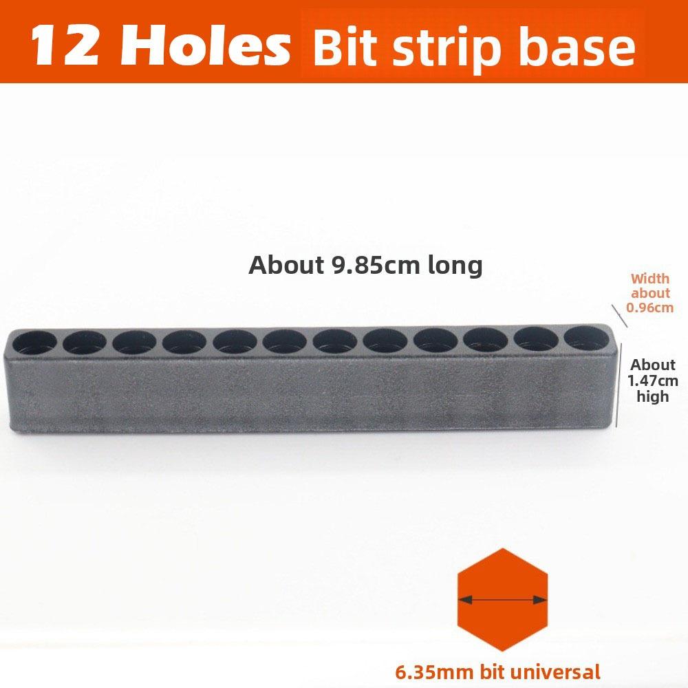 

8/10/12 Holes Drill Bit Storage Base DIY 6.35mm Hex Shank Screwdriver Bit Holder Drill Bit Storage Rack