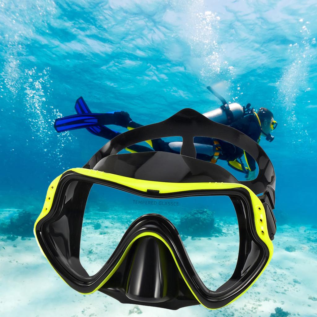 Scuba Snorkel Mask Freediving Mask Anti-Fog Swimming Goggles Wide View Diving Mask for Scuba Diving & Snorkeling