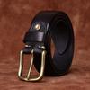 Personality Trend Retro Old Concave Washed First Layer Cowhide Leather Belt Men'S Versatile Casual Jeans Belt