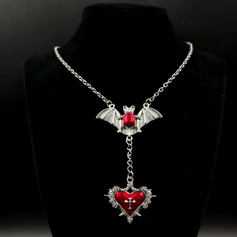 Heart And Sword Pendant Necklace For Women Goth Accessories Necklace Y2K Fashion Choker
