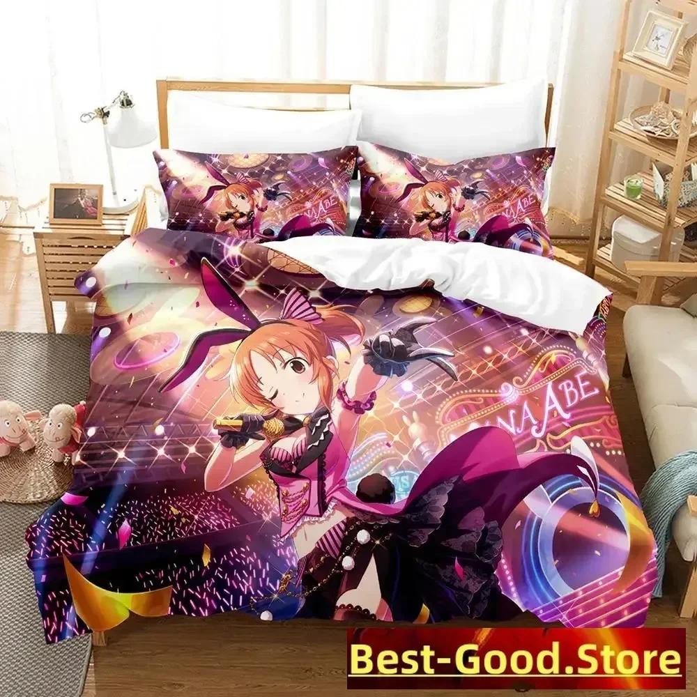 

Comforter The Idolm@Ster Cinderella Girls Starlight Stage Bedding Set Printed Bed Set With Bed Soft Single Double Comforter (quilt)-EU Single(135*200cm)3pcs