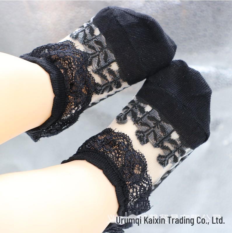 Children's Summer Lace Princess Stockings - Thin Crystal Lace Socks for Baby Girls