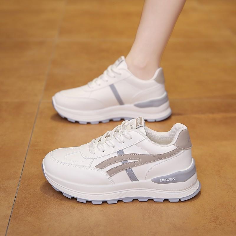 Platform women's spring and autumn new versatile sports casual shoes color matching dad shoes little white board shoes