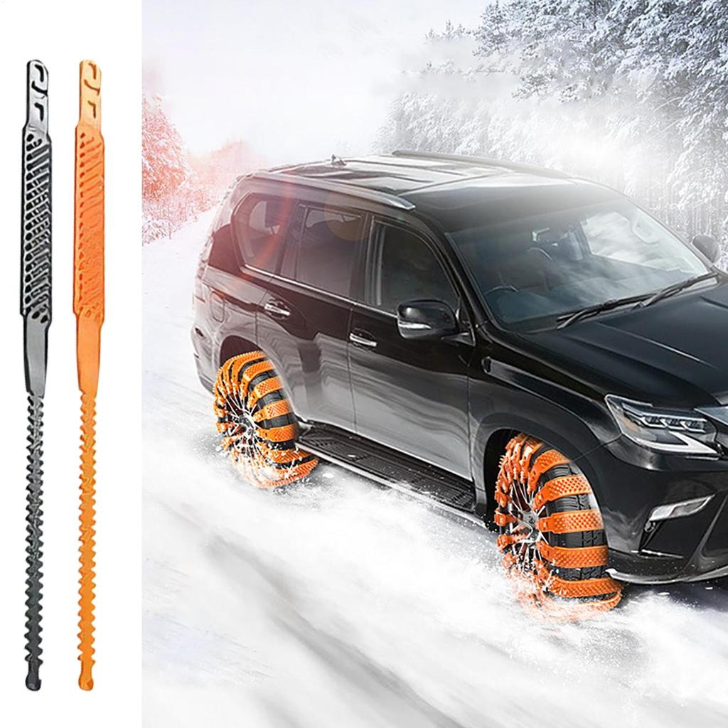 Snow Chains Heavy Duty Anti-Skid Belt 5 Pieces Snow Car Tire Cable Tie For Vehicle Automotive Scooter SUV Sedan Truck Driving
