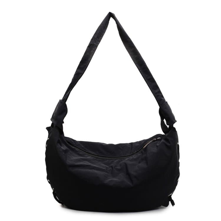 Simple Nylon Drawstring Tote Bag Women's Shoulder Bag
