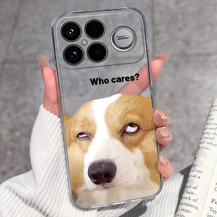 Covers For Xiaomi Poco F8 Ultra F8 F5 Pro F3 C50 C40 Mi Note 2 3 Transparent TPU Phone Case Cute Pet Dog Soft Silicone Dustproof Shell For Xiaomi Capa