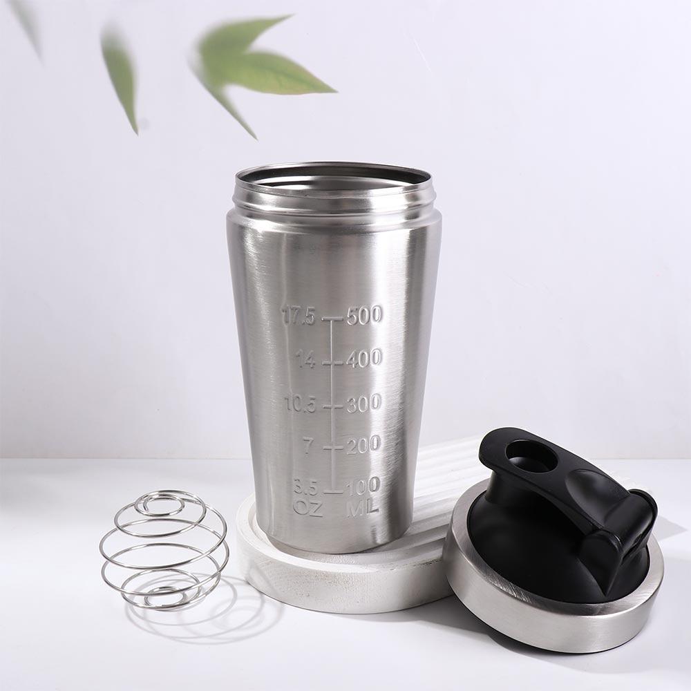 with Scale Whey Shakes Cup 304 Stainless Steel Sports Water Cup Protein Powder Bottle  Climbing