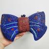 Schleifenform Blaue Strass-Abend-Clutch Tasche Luxus Damen Diamant-Portemonnaie Kristalltaschen Hochzeitsfeier Abschlussball-Portemonnaies und Handtaschen