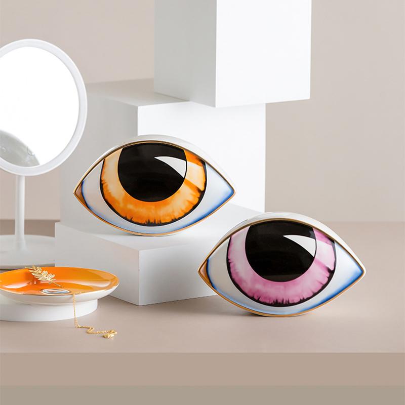 Ceramic Arts Crafts Decorative Turkish Blue Evil Eye Ornaments High-grade Devil's Eye Home Decoration Creative