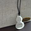 S925 Sterling Silver Niche Design Sense Retro Gourd Comb Necklace Korean Style Simple Blogger Sweater Chain