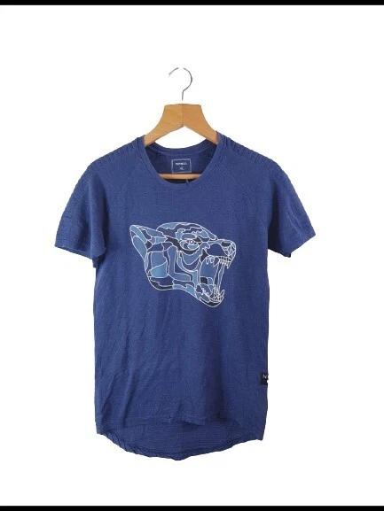 

Mens ( NYC 95 Classics ) Blue Regular Fit Tiger Print T shirt Size XS 4XL
