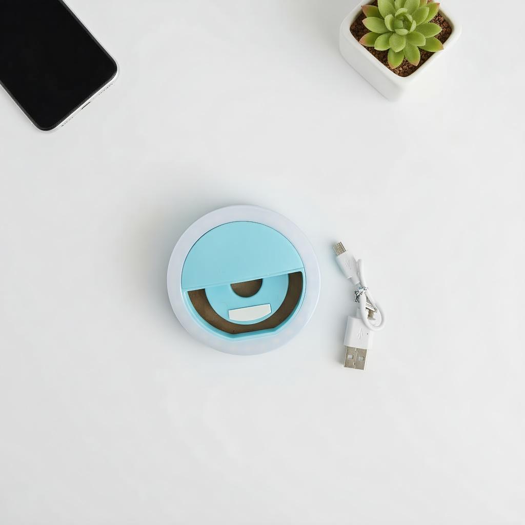 Ringlight Selfie Light Clip On for iPhone Samsung Phone with USB Charge Video Photo Lamp