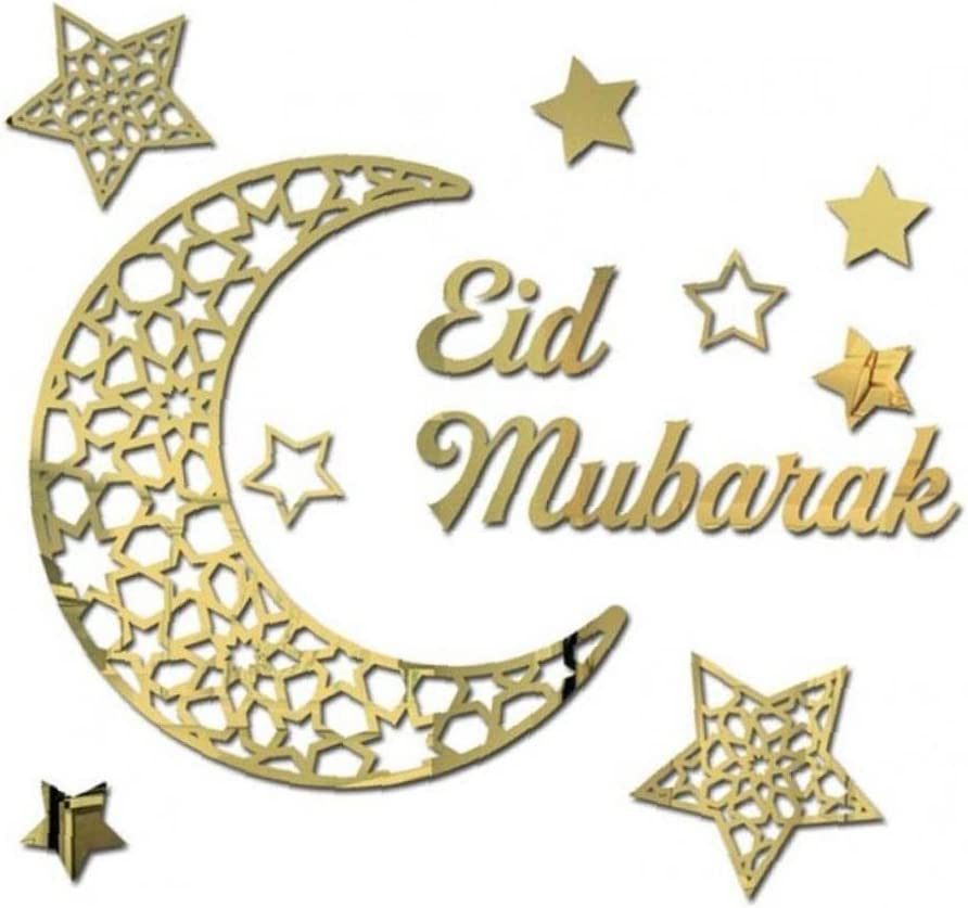 

Casiler Ид Мубарак Рамадан наклейки на стену мусульманская исламская тема Луна Звезда акриловые наклейки на стены для настенного искусства гостиная домашний декор