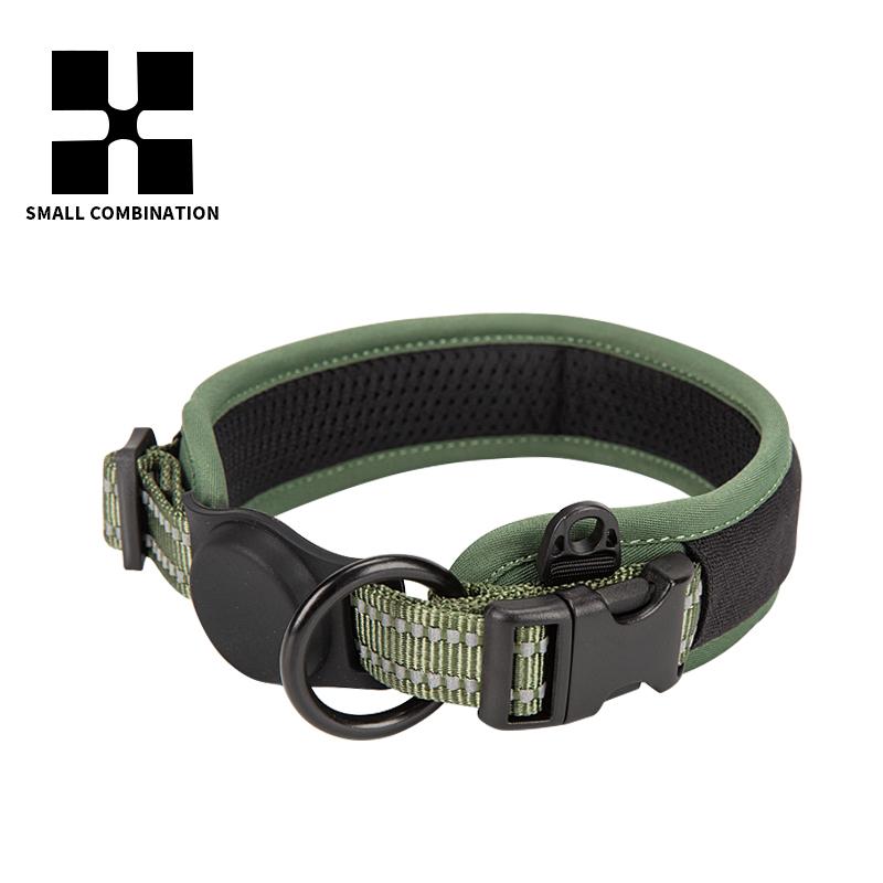 

Персонализированный ошейник AirTag для собак, регулируемый нейлоновый светоотражающий ошейник с подкладкой для маленьких, средних и больших собак, аксессуары S