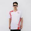 Li Ning Badminton Series Logo Print Straight Cut Quick-Dry T-Shirt Unisex Tops Standard-White AAYU231-2