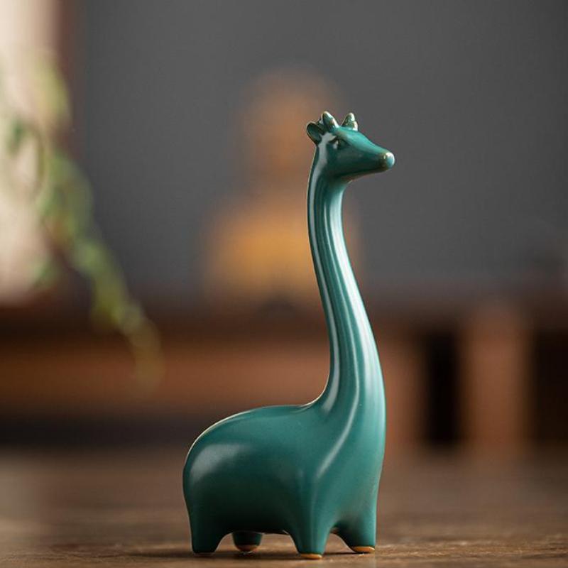 Elephant Ceramics Crafts Figurines, Modern Art Ornaments, Animal Feng Shui, Home Interior, Office Decor Accessories