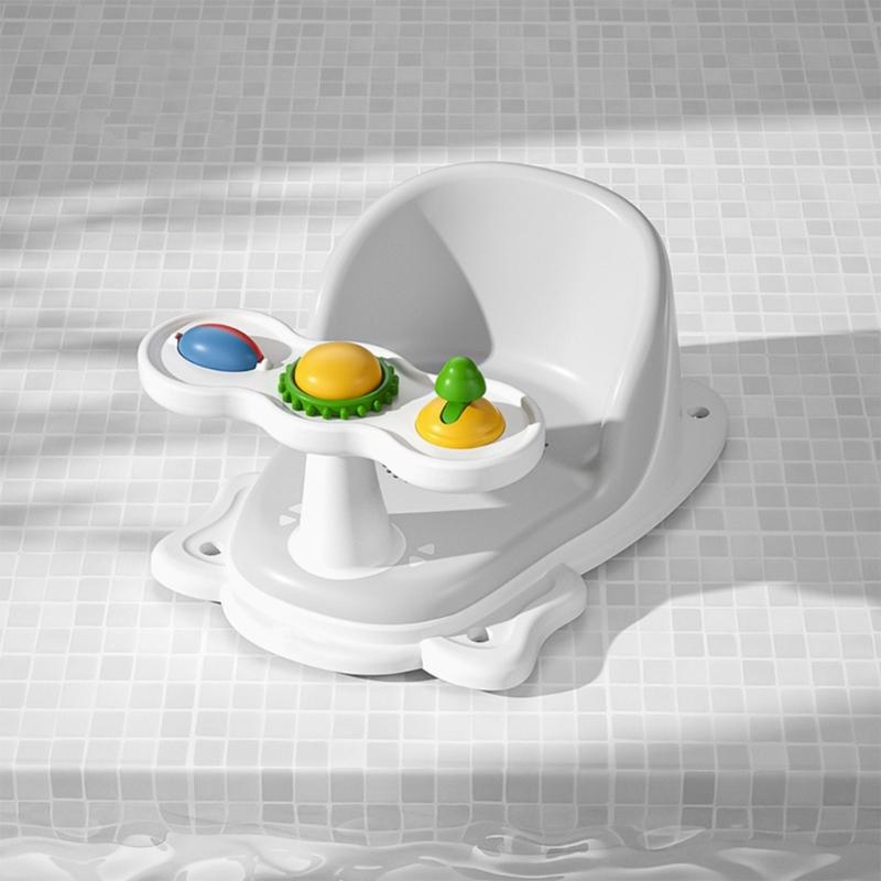 Infant Bathtub Seats for Sit-Up Bathing Baby Bath Seats with Bottom Suction Cups Provides Backrest Support Easy Remove