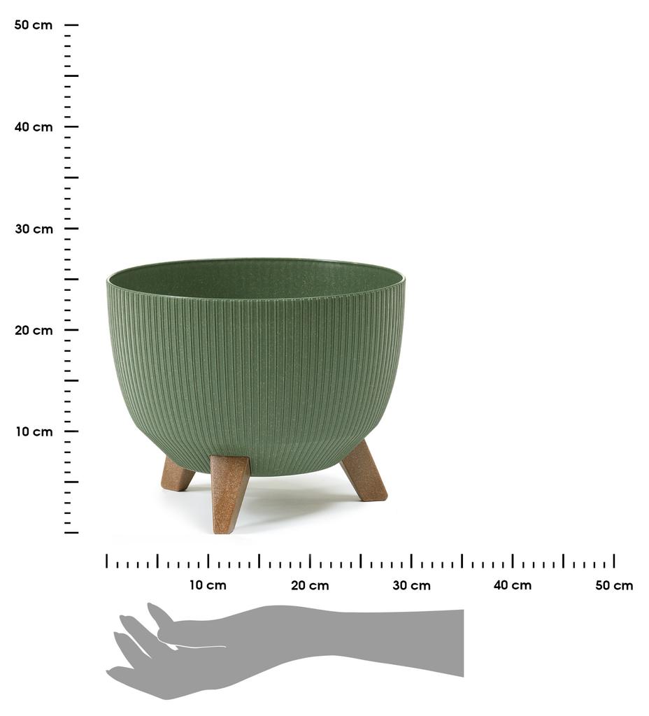 Donica Rosa Linea Eco Wood Zielona