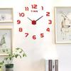 Large Wall Clock 50CM 3D DIY Quartz Acrylic Mirror Stickers Creative Art Decor for Cafe Restaurant Hotel Lobby