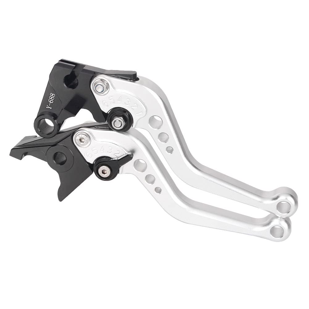 AL-mart Motorcycle Short Style Brake Levers Clutch Levers Levers Set 6 Levels Adjustable for Honda VTR1000F 1998-2005, CBF1000 2006-2009