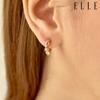 14K Gold Plated One-Touch Earrings (Gold Pin) ELGPEE403