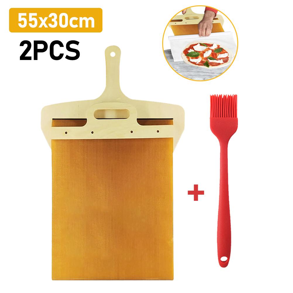 Sliding Pizza Peel Pala Pizza Scorrevole Pizza Transfer Shovel Non-Stick Pizza Peel Shovel with Handle Baking Supplies 45/55cm
