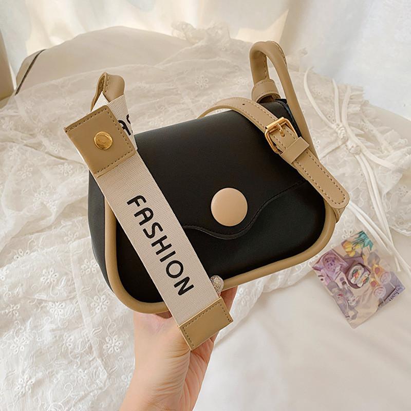 Trendy 2023 Korean Style Fashionable Small Square Shoulder Bag For Women Black