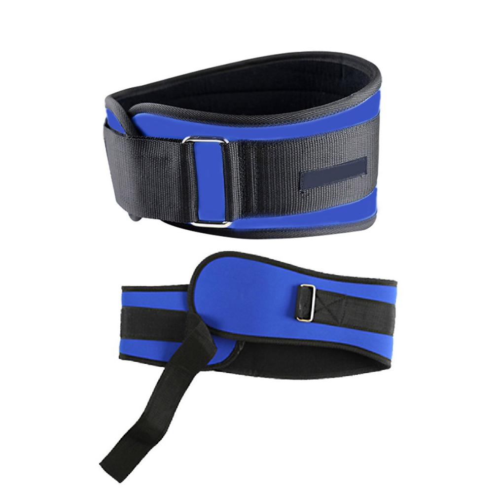 1Pcs Gym Weightlifting Belt Adjustable Waist Back Support Squat Dumbbell Barbell Deadlifts Training Fitness(Black and Blue)