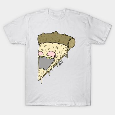 T-shirt Femme Pizza Cuite Impression Harajuku Kawaii T-shirt d'Été Manches Courtes Haut Tee Feminin