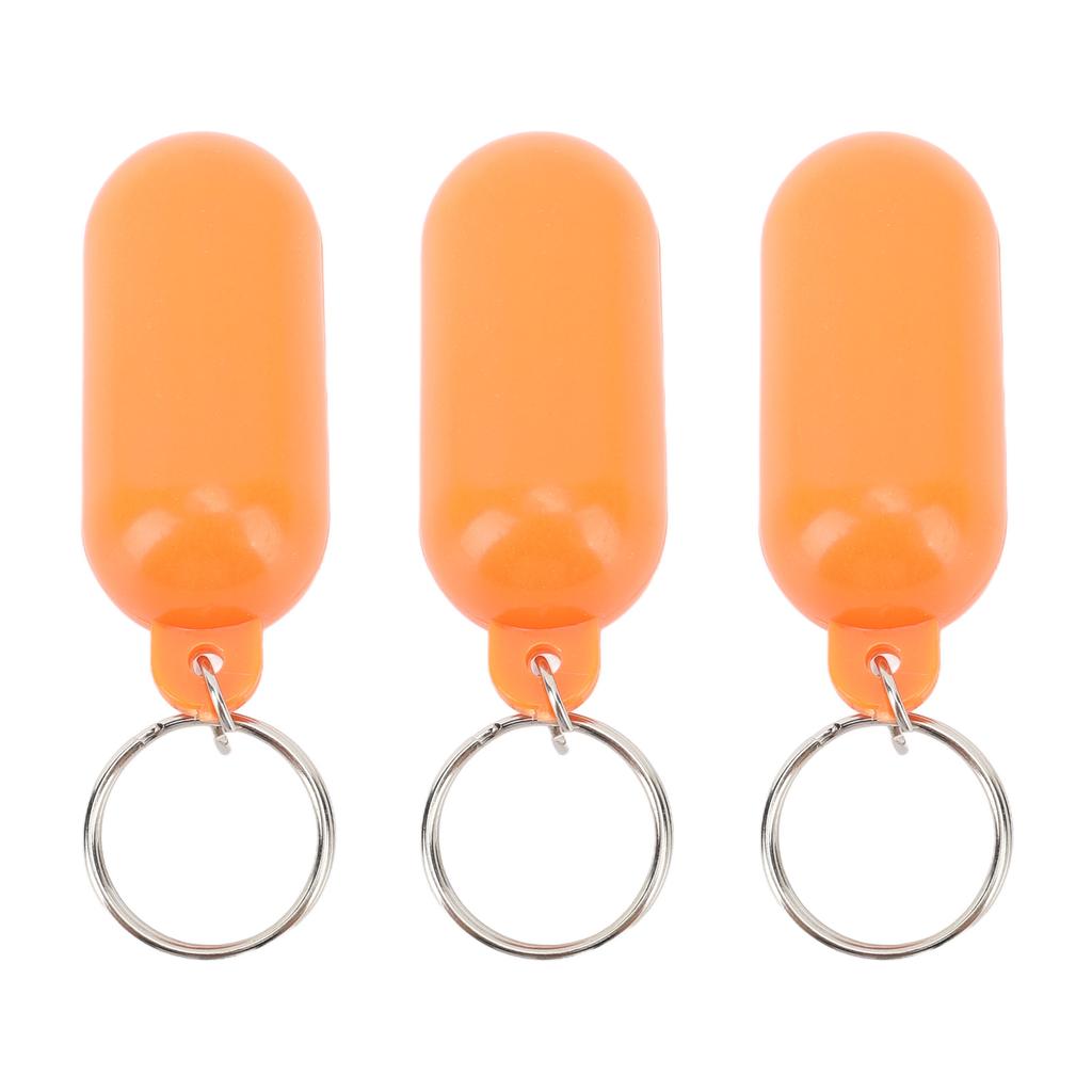3PCS Floating Keychain Stainless Steel ABS Waterproof Key Holder Boating Key Chain for Fishing Surfing Sailing Outdoor