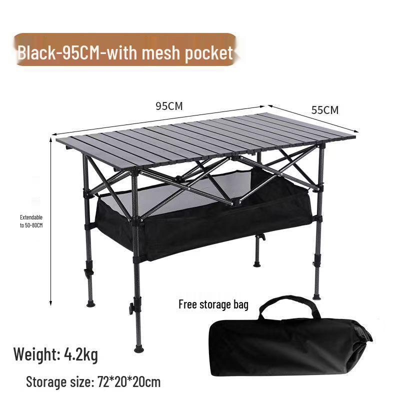 Verstellbarer Outdoor-Klapptisch für Grillen, Picknick und All-Terrain-Einsatz