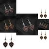 Gothic Vampire Eye Heart Earrings With Alloy Material And Electroplated Finish For Women
