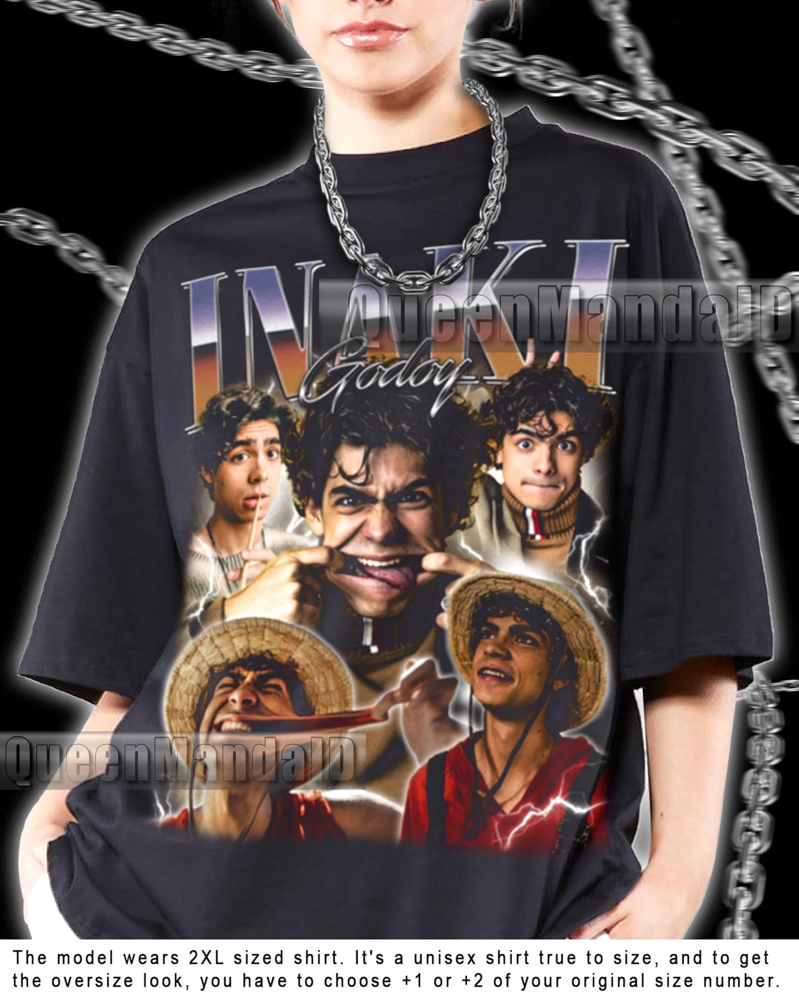 Inaki Godoy T-Shirt, Vintage 90s Style Inaky Godoy Shirt Retro Fan Tee SweaT-Shirt KUS29 M