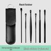6-Piece Stainless Steel Ear Cleaning Set: Portable Spiral and Spoon Tools