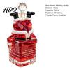 Creative Holiday Table Centerpiece 350ML Santa Stuck Whiskey Bottle Glass Empty Christmas Wine Decanter Festive Barware for Season Novelty Drinkware